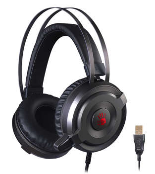 Игровая гарнитура A4TECH Наушники с микрофоном Bloody G520S серый 2м мониторные USB оголовье