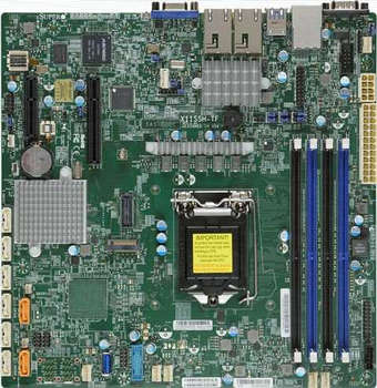 Материнская плата для сервера SuperMicro MBD-X11SSH-TF-O Soc-1151 iC236 mATX 4xDDR4 8xSATA3 SATA RAID iX550 2х10GgbEth Ret