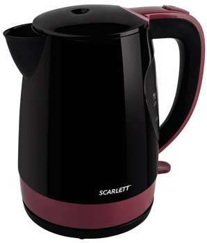 Чайник SCARLETT SC-EK18P26 1.7л. 2200Вт черный/бордовый