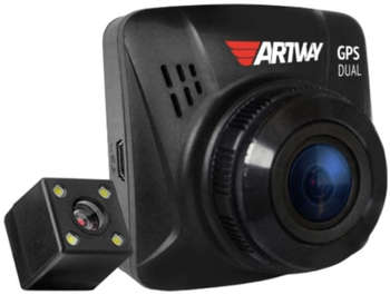Автомобильный видеорегистратор Artway Видеорегистратор AV-398 GPS Dual Compact черный 12Mpix 1080x1920 1080p 170гр. GPS