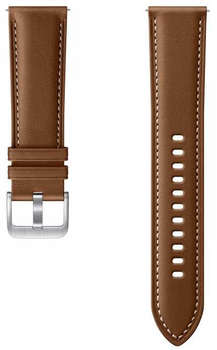 Умные часы, браслет Samsung Ремешок Stitch Leather Band для Galaxy Watch 3 коричневый  45мм