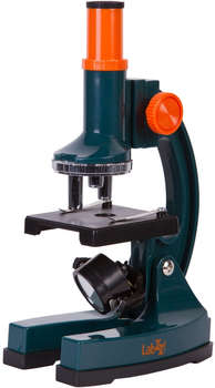 Микроскоп Levenhuk LabZZ M2 монокуляр 100-900x на 3 объектива зеленый/оранжевый