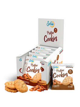 Спортивное питание Solvie Protein cookies протеиновое миндальное с кусочками миндаля без сахара/продукт готовый кондитерский 10 шт
