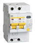 Автоматический выключатель IEK АД12 MAD10-2-020-C-030 20A тип C 4.5kA 30мА AC 2П 230В 3мод белый