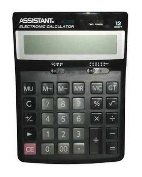 Калькулятор NONAME настольный Assistant черный 12-разр.