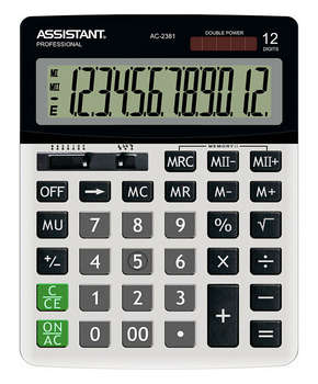 Калькулятор NONAME настольный Assistant серый 12-разр.
