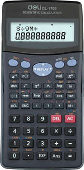 Калькулятор DELI научный E1705 черный 10+2-разр.