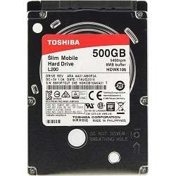Жесткий диск HDD Toshiba 500Gb L200 Slim  {SATA III, 5400 rpm, 8Mb, 2.5", 7.5 mm}
