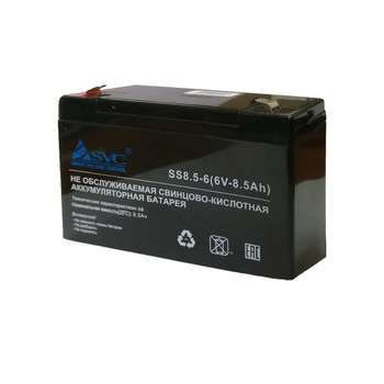 Аккумулятор для ИБП SVC Батарея SS8.5-6 АКБ, 6В/8.5Ач, AGM, Клемма T2