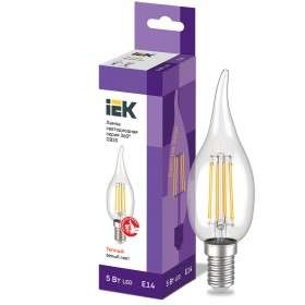 Лампа IEK LLF-CB35-5-230-30-E14-CL LED СВ35 св.н/ветру 5Вт 230В 3000К E14 серия 360°
