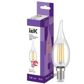 Лампа IEK LLF-CB35-7-230-30-E14-CL LED СВ35 св.н/ветру 7Вт 230В 3000К E14 серия 360°