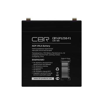 Аккумулятор для ИБП CBR Tech Аккумуляторная VRLA батарея CBT-GP1250-F1 , клеммы F1