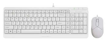 Комплект (клавиатура+мышь) A4TECH Клавиатура + мышь Fstyler F1512 клав:белый мышь:белый USB