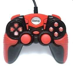 Игровое устройство Dialog Action GP-A15, черно-красный {Геймпад, вибрация, 12 кнопок, USB}