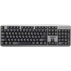 Клавиатура EXEGATE EX264086RUS LY-401, <USB, серебристый корпус, 104кл, Enter большой> Color box
