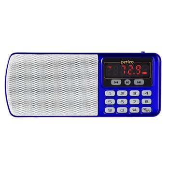 Радиоприемник Perfeo цифровой ЕГЕРЬ FM+ 70-108МГц/ MP3/ питание USB или BL5C/ цвет синий  [PF_5027]