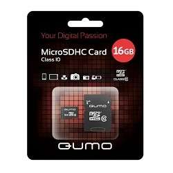 Карта памяти Qumo Micro SecureDigital 16Gb QM16GMICSDHC10U1 {MicroSDHC Class 10 UHS-I, SD adapter}