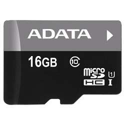Карта памяти A-DATA Micro SecureDigital 16Gb AUSDH16GUICL10-RA1 {MicroSDHC Class 10 UHS-I, SD adapter}