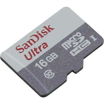 Карта памяти SanDisk Micro SecureDigital 16Gb SDSQUNS-016G-GN3MN {MicroSDHC Class 10, Ultra Android}