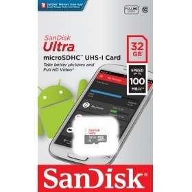 Карта памяти SanDisk Micro SecureDigital 32Gb Ultra® microSDHC 100MB/s Class 10 UHS-I SDSQUNR-032G-GN3MN