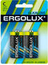 Аккумуляторная батарея ERGOLUX Батарея Alkaline LR14 BL-2 C 8450mAh  блистер