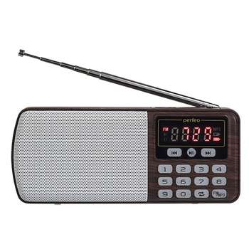 Радиоприемник Perfeo цифровой ЕГЕРЬ FM+ 70-108МГц/ MP3/ питание USB или BL5C/ коричневый  [PF_A4463]