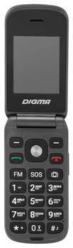 Сотовый телефон Digma Мобильный телефон VOX FS240 32Mb серый раскладной 2Sim 2.44" 240x320 0.08Mpix GSM900/1800 FM microSDHC max32Gb