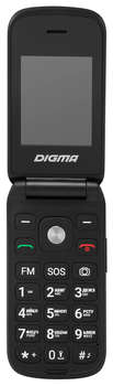 Сотовый телефон Digma Мобильный телефон VOX FS240 32Mb черный раскладной 2Sim 2.44" 240x320 0.08Mpix GSM900/1800 FM microSDHC max32Gb
