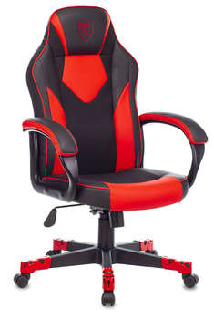 Кресло, стул ZOMBIE Кресло игровое GAME 17 черный/красный эко.кожа/ткань крестов. пластик