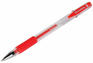 Ручка гелевая NONAME Ручка гелев. Number One  прозрачный d=0.5мм красные сменный стержень 1стерж. линия 0.35мм резин. манжета