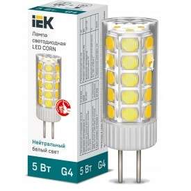 Лампа IEK LLE-CORN-5-012-40-G4 LED CORN капсула 5Вт 12В 4000К керамика G4