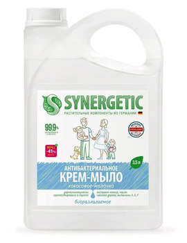 Мыло Synergetic Крем-жидкое 3.5л кокосовое молочко канистра