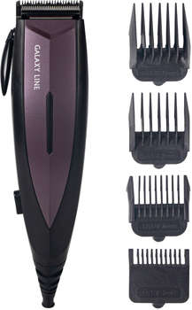 Триммер для волос GALAXY LINE Машинка для стрижки GL 4167 черный/фиолетовый 15Вт