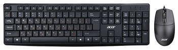 Комплект (клавиатура+мышь) Acer Клавиатура + мышь OMW141 клав:черный мышь:черный USB