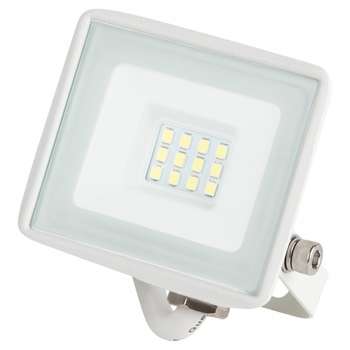 Садовый светильник ЭРА Б0054639 Прожектор светодиодный уличный LPR-023-W-65K-010 10Вт 6500K 800Лм IP65 белый
