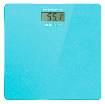 Весы SCARLETT напольные электронные SC-BS33E109 макс.180кг голубой