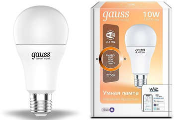 Устройство (умный дом) GAUSS Умная лампа IoT Smart Home E27 10Вт 1055lm Wi-Fi