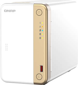 Хранилище данных QNap Сетевое хранилище NAS Original TS-262-4G 2-bay настольный Celeron N4505