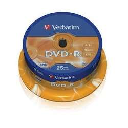 Оптический диск Verbatim Диски DVD-R   4.7Gb 16-х, 25шт, Cake Box