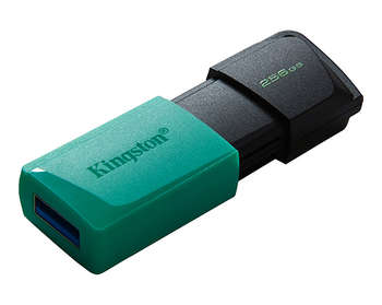 Flash-носитель Kingston Флэш-драйв DataTraveler Exodia M, 256Гб, USB 3.2 gen.1, черный, бирюзовый