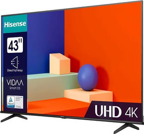 Телевизор HISENSE LED 43" 43A6K Frameless черный 4K Ultra HD 60Hz DVB-T DVB-T2 DVB-C DVB-S DVB-S2 USB WiFi Smart TV