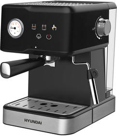 Кофеварка HYUNDAI рожковая HEM-4204 1000Вт черный