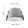 Комплектующие для "Умного дома" MSR MISSILER ZXS-GMSD-12 Светильник COB Antiglare waterproof spotlight ZXS-GMSD-W12