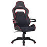 Игровое кресло BRABIX Кресло компьютерное "Nitro GM-001", ткань, экокожа, черное, вставки красные, 531816