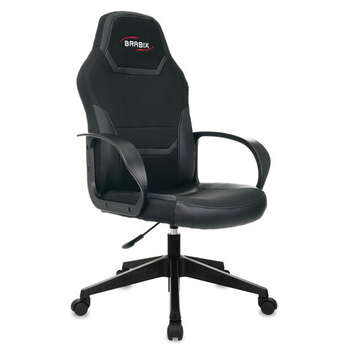 Игровое кресло BRABIX Кресло компьютерное "Alpha GM-018", ткань/экокожа, черное, 532636, GM-018_532636