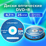Оптический диск CROMEX Диски DVD+R , КОМПЛЕКТ 25 шт., 513777