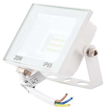 Садовый светильник REXANT 605-019 Прожектор светодиодный СДО 20Вт 1600Лм 2700K теплый свет, белый корпус